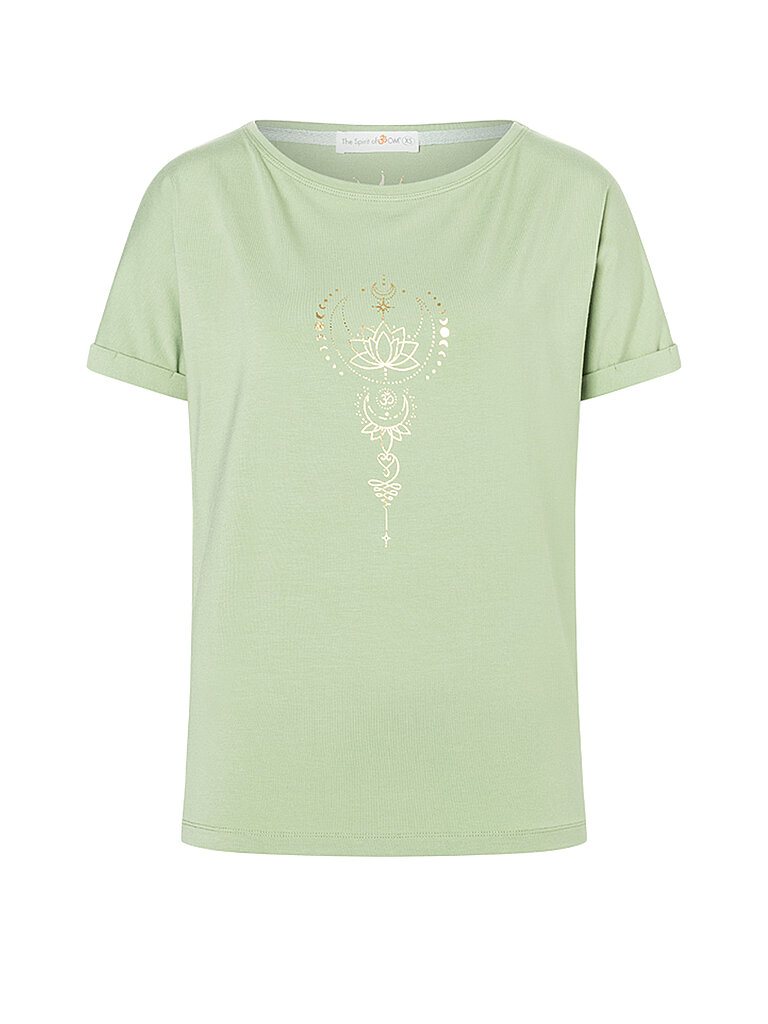 SPIRIT OF OM Damen Yogashirt Eka Padma hellgrün | XS